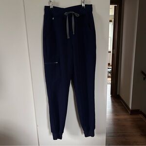 Figs Navy Blue Zamora High-Rise Jogger Scrub Pants